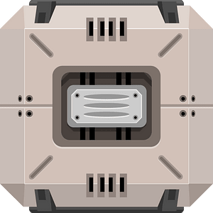 White square crate