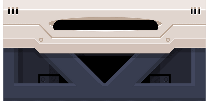Dark grey rectangular crate