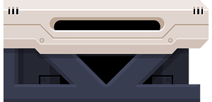 Dark grey rectangular crate