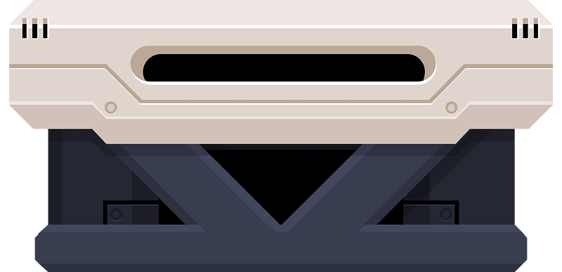 Dark grey rectangular crate