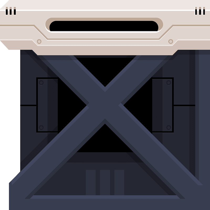 Dark grey square crate