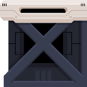 Dark grey square crate