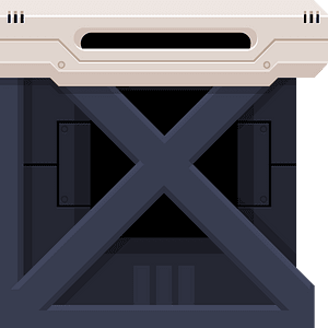 Dark grey square crate