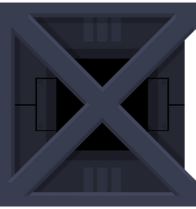 Dark grey square crate
