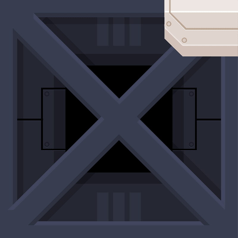 Dark grey square crate