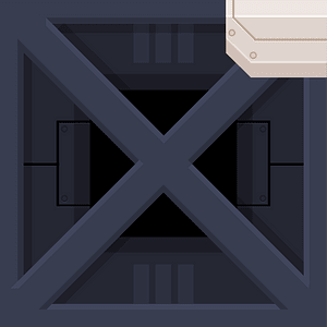 Dark grey square crate