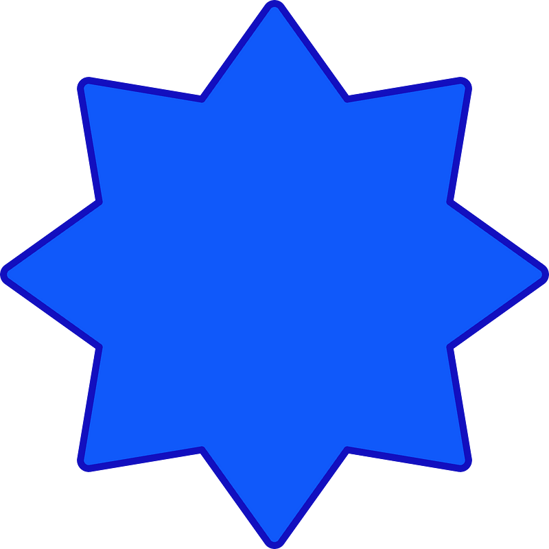 Blue polygon star