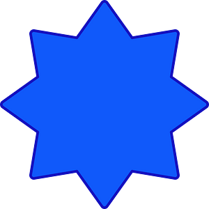 Blue polygon star