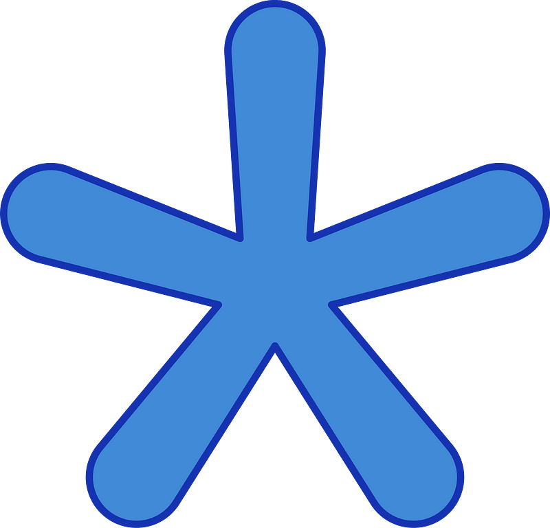 Blue polygone flower