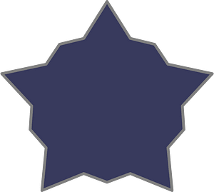 Blue polygone shape