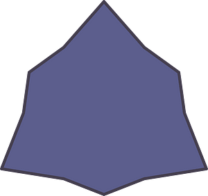 Blue polygone shape