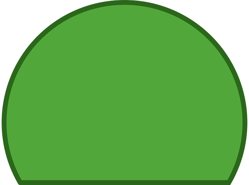 Green cut circle