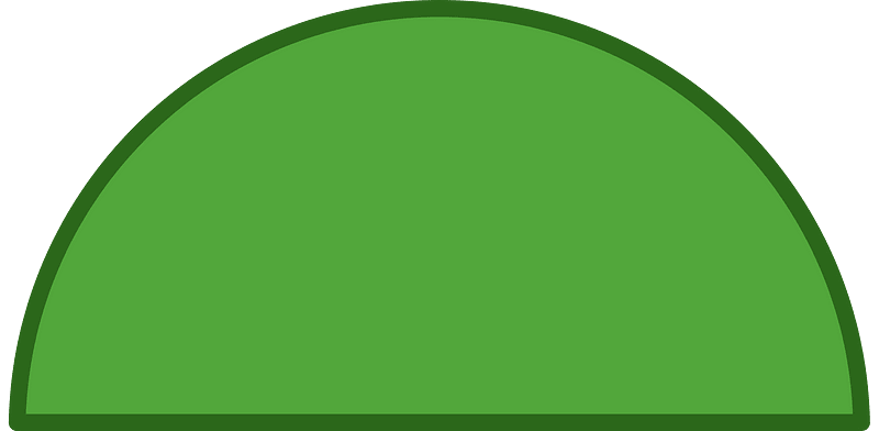 Green cut circle