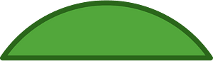 Green cut circle