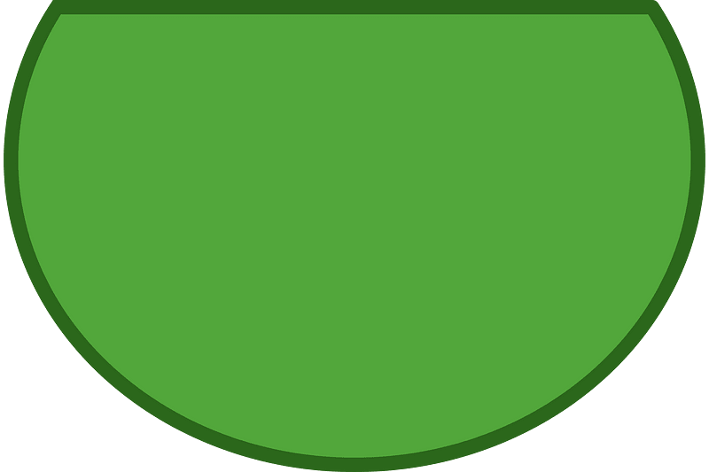Green cut circle