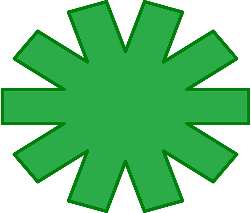 Green polygone star
