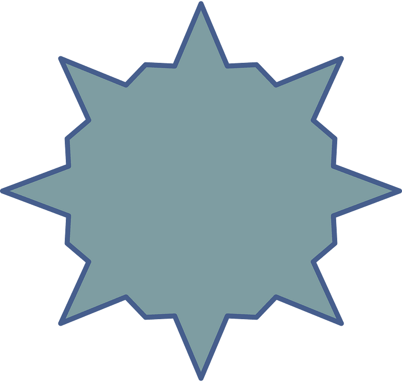 Grey polygone shape