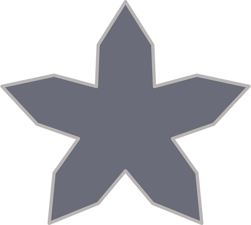 Grey polygone star
