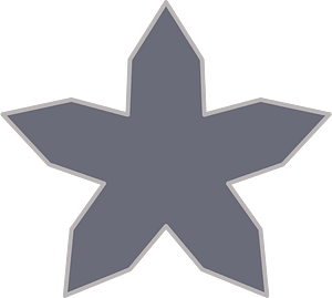 Grey polygone star