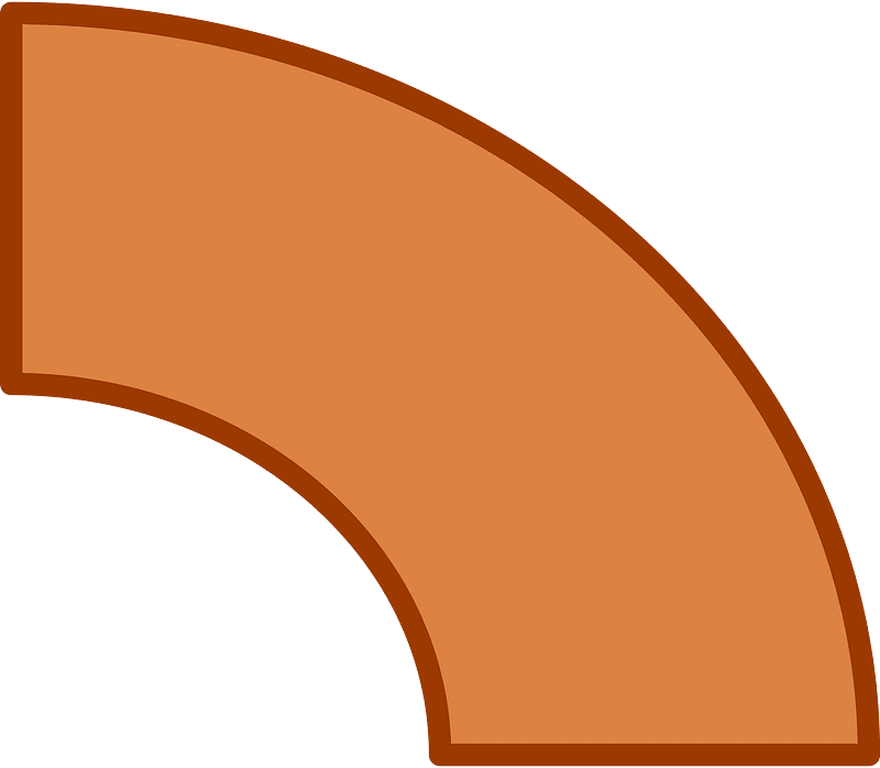 Orange circle quarter