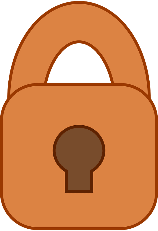 Orange padlock closed