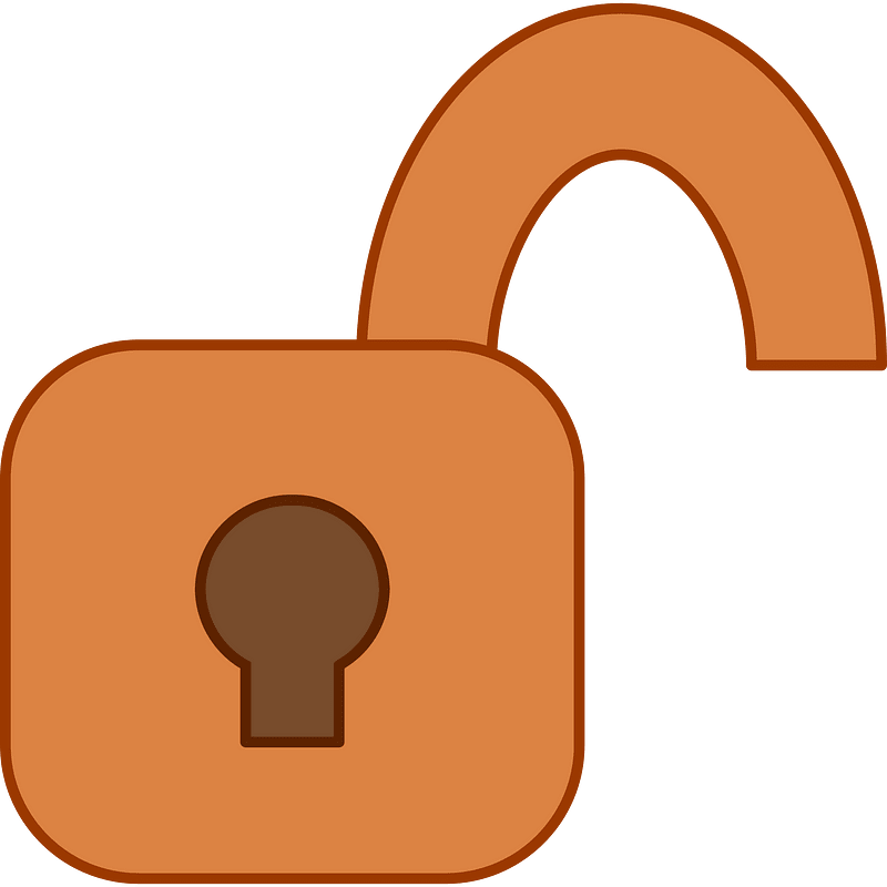 Orange padlock open