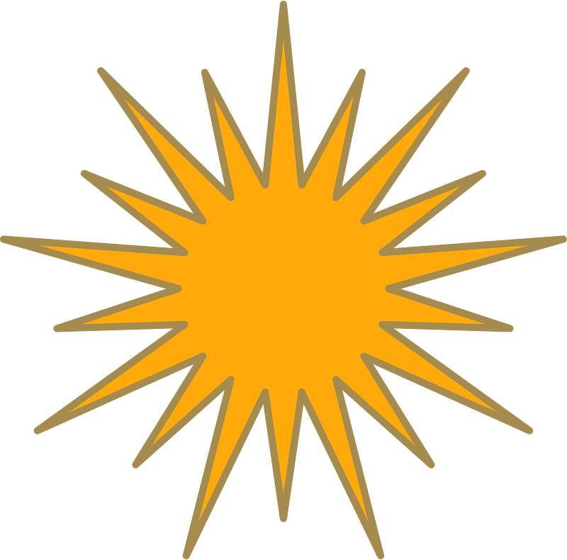 Orange polygone star