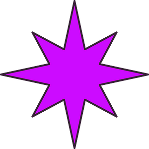 Purple polygone star