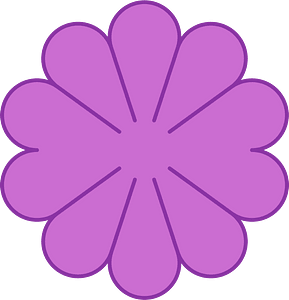 Purple round shape