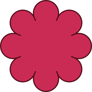 Red eight leaves shape