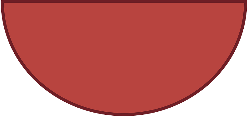 Red half circle