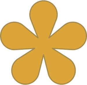 Yellow five leaves flover