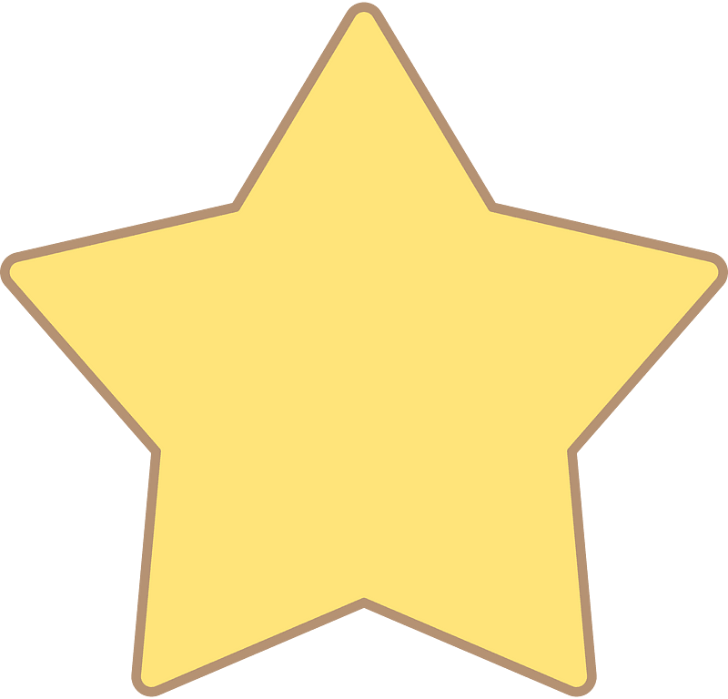 Yellow five pointed star
