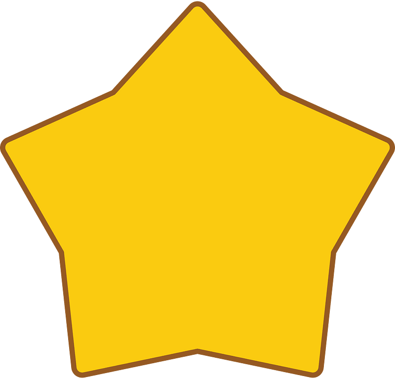 Yellow pentagonal star