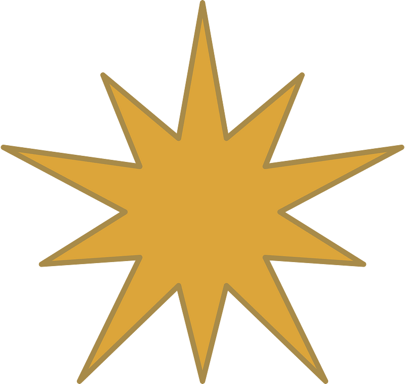 Yellow polygon star