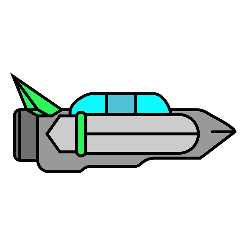 Green small spaceship