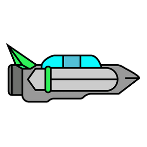 Green small spaceship