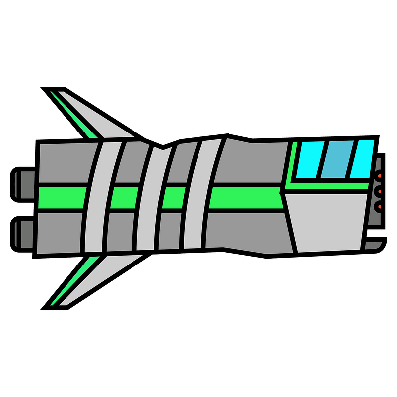 Green small spaceship