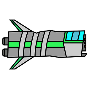 Green small spaceship