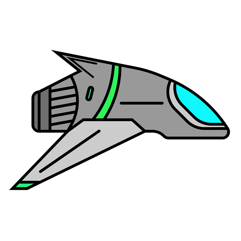 Green small spaceship