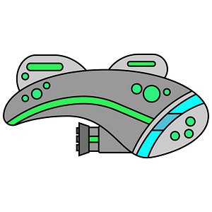 Green spaceship