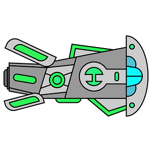 Green spaceship