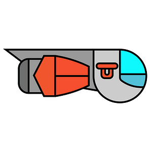 Red small spaceship