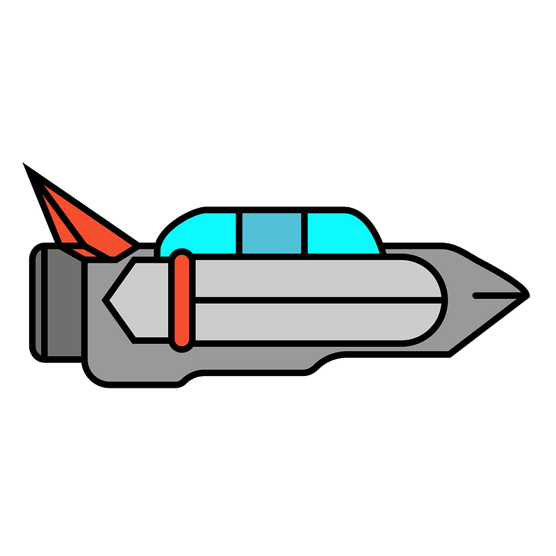Red small spaceship