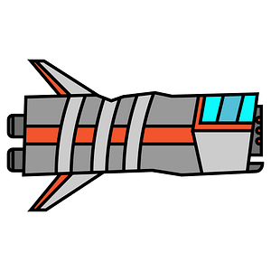 Red small spaceship