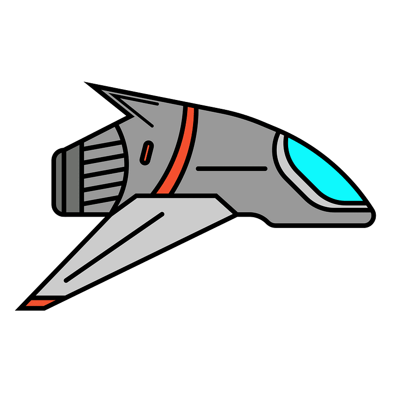 Red small spaceship