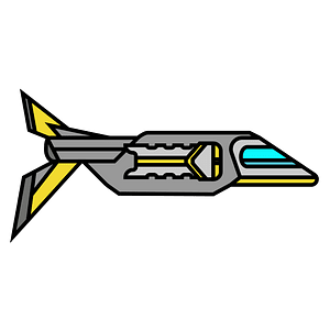 Yellow small spaceship