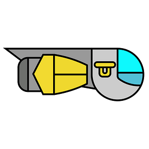 Yellow small spaceship