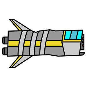 Yellow small spaceship