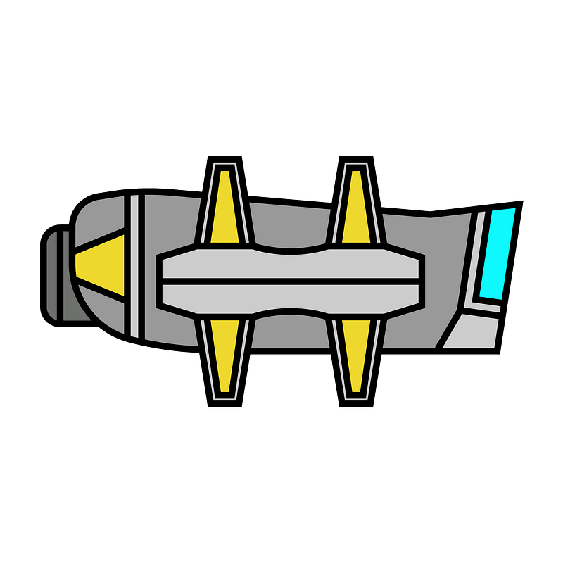 Yellow small spaceship